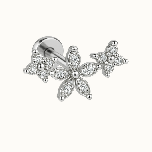 ✨ Le Gleam – Piercing floral en titane G23